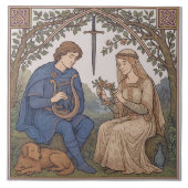 Tristan und Isolde Fliese (Vorderseite)