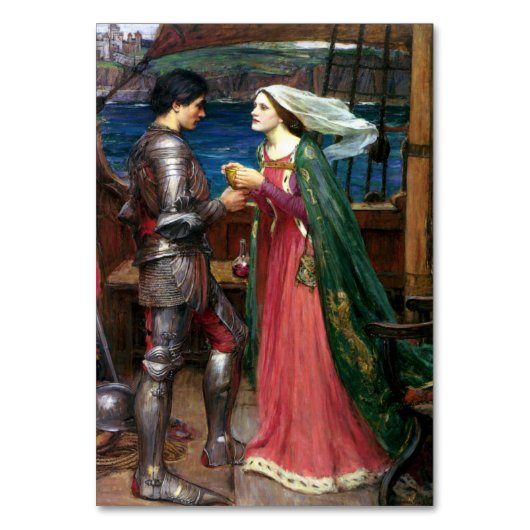 Tristan und Isolde mit Tränke von Wasserhaus Tischnummer (Rückseite)