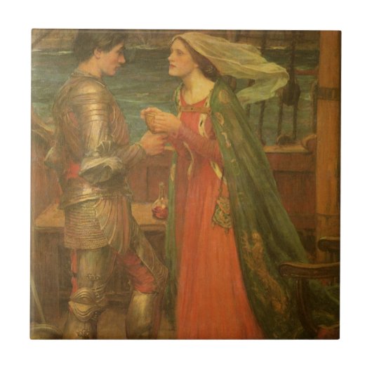 Tristan und Isolde von John William Waterhouse Fliese (Vorderseite)