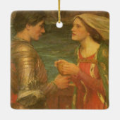 Tristan und Isolde von John William Waterhouse Keramikornament (Rückseite)