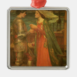 Tristan und Isolde von John William Waterhouse Silbernes Ornament