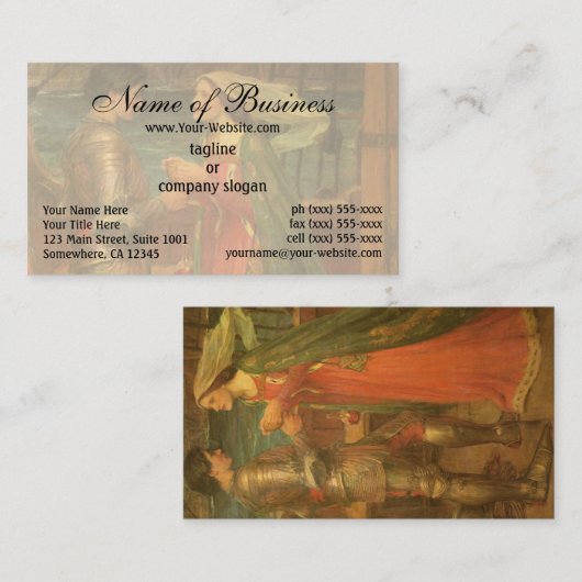 Tristan und Isolde von John William Waterhouse Visitenkarte (Vorne/Hinten)