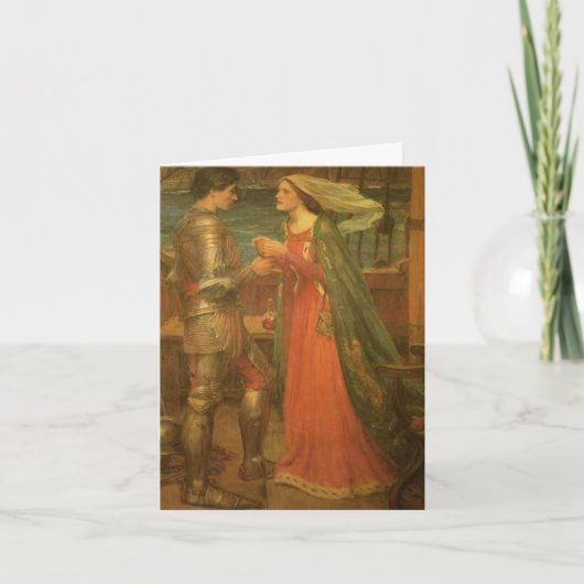 Tristan und Isolde von JW Waterhouse Wedding Dankeskarte (Vorderseite)