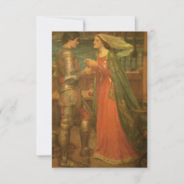 Tristan und Isolde von JW Waterhouse Wedding RSVP Karte