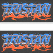 Tristan Vorname Name Graffiti Aufkleber Sticker (Vorderseite)