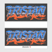 Tristan Vorname Name Graffiti Aufkleber Sticker (Blatt)