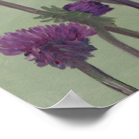 "Tristan's Thistles" Poster (Ecke)