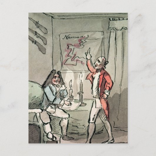 Tristram Shandy, 1786 Postkarte (Vorderseite)