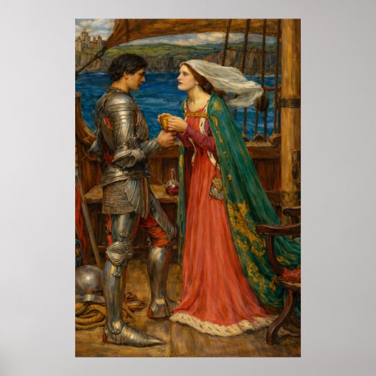 Tristran und Isolde von John William Waterhouse Poster (Vorne)