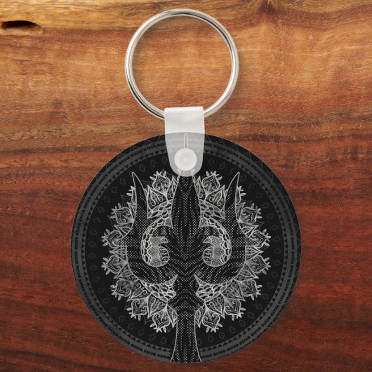 Trisula - Trident von Shiva Schlüsselanhänger (Vorderseite)