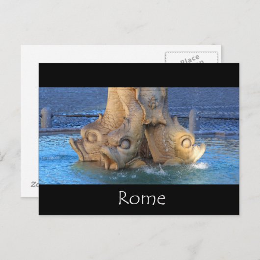 Triton-Brunnen - Rom Postkarte (Vorne/Hinten)