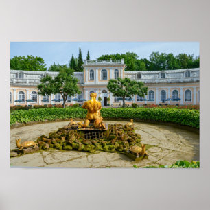 Triton Fountain, Orangery Garden, Peterhof, Russla Poster