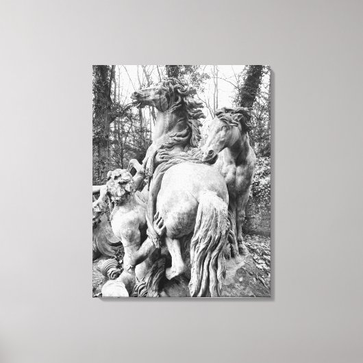 Tritonen, die zwei Pferde der Sonne pflegen Leinwanddruck (Vorderseite)