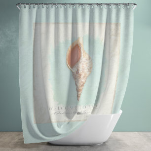 Tritons Trumpet Muschel Beach Badezimmer Personali Duschvorhang