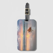 Tritonshorn-Muschel auf dem Strand | Jamaika Gepäckanhänger (Vorderseite Vertikal)