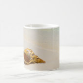 Tritonshorn-Muschel auf Strand 3 Kaffeetasse (Mittel)