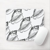 Tritonshorn-Muschel-Skizze Mousepad (Mit Mouse)