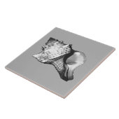 Tritonshorn-Muschelskizze - Schatten von Grauem Fliese (Seite)