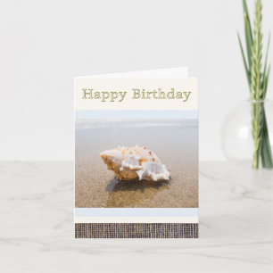 Tritonsschnecken-Muschel am Strand Foto Geburtstag Karte