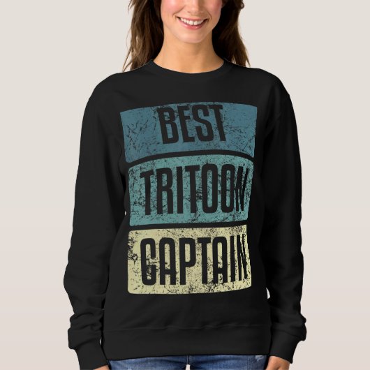 Tritoon-Beste-Kapitän-Boot-Sprüche Sweatshirt (Vorderseite)