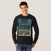 Tritoon-Beste-Kapitän-Boot-Sprüche T-Shirt (Vorne ganz)