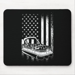 Tritoon Boat Boating - American Tritoon Captain Mousepad