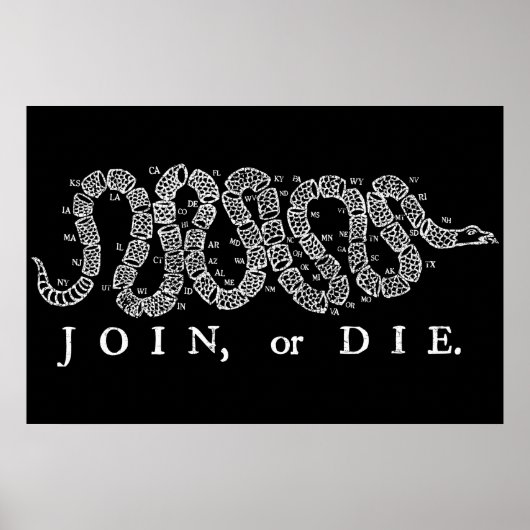 Tritt bei oder stirb Druck Poster (Vorne)