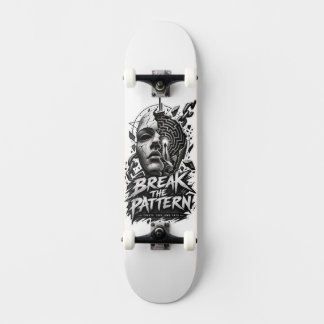 Tritt das Muster Edgy Grafik Skateboard Deck | D