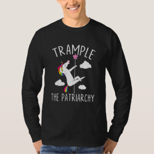 Tritt das Patriarchat Funny Einhorn Bekleidung T-Shirt