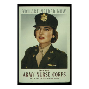 Tritt dem Army Nurse Corps bei Zweiter Weltkrieg P Poster