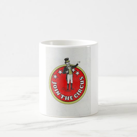 Tritt dem Zirkus bei Kaffeetasse (Mittel)