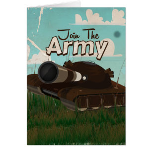 Tritt der Armee Vintage Poster bei