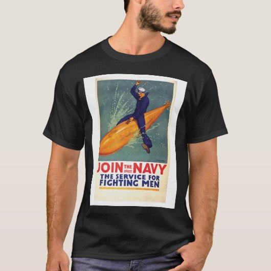 Tritt der Navy bei T-Shirt (Vorderseite)