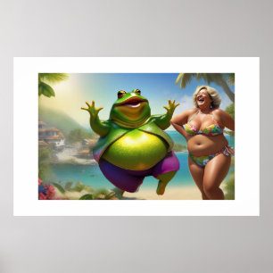 "Tritt durch die Tulpen, Janet!" Poster