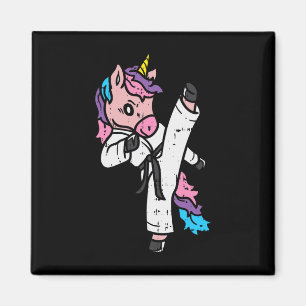 Tritt-Einhorn Martial Arts Süße Karate Taekwondo Magnet