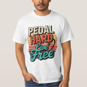 "Tritt fest zu, Lebe frei" T-Shirt, Retro-Rad-T-Sh T-Shirt