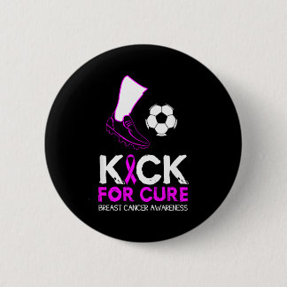 Tritt für Fußballdesign Brustkrebs Button