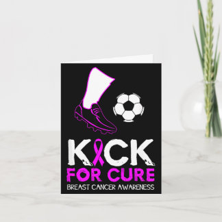 Tritt für Fußballdesign Brustkrebs Karte