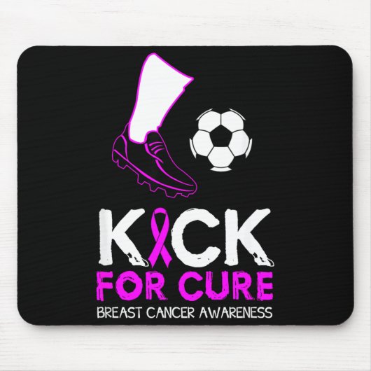 Tritt für Fußballdesign Brustkrebs Mousepad (Vorne)