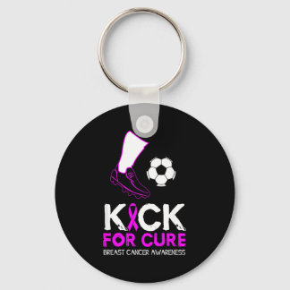 Tritt für Fußballdesign Brustkrebs Schlüsselanhänger