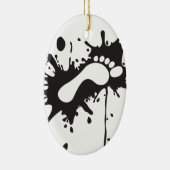 Tritt - Fußdruck im unordentlichen Fleck Keramikornament (Rechts)