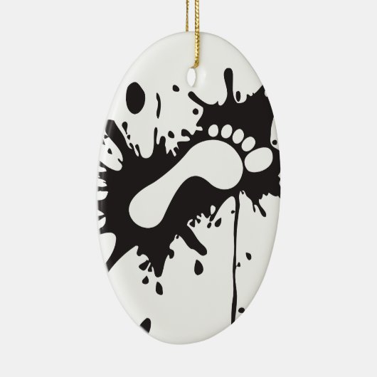 Tritt - Fußdruck im unordentlichen Fleck Keramikornament (Rechts)