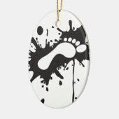 Tritt - Fußdruck im unordentlichen Fleck Keramikornament (Links)