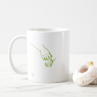 Tritt Gras Kobold Hand Daryl Linienkunst Lustiger Kaffeetasse
