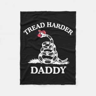 Tritt härter Daddy lustig sarkastisch Gadsden-Flag Fleecedecke