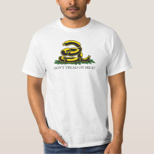 Tritt nicht auf Fleisch lustige Gadsden-Flagge Par T-Shirt