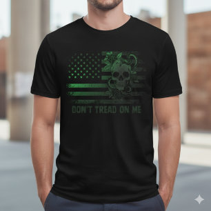 Tritt nicht auf mich Gadsden-Flagge Schwarzes T-S T-Shirt