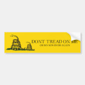 Tritt nicht auf mich oder meinen Sohn Gadsden-Flag Autoaufkleber (Vorne)