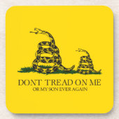 Tritt nicht auf mich oder meinen Sohn Gadsden-Flag Getränkeuntersetzer (Vorderseite)