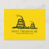 Tritt nicht auf mich oder meinen Sohn Gadsden-Flag Postkarte (Vorderseite)